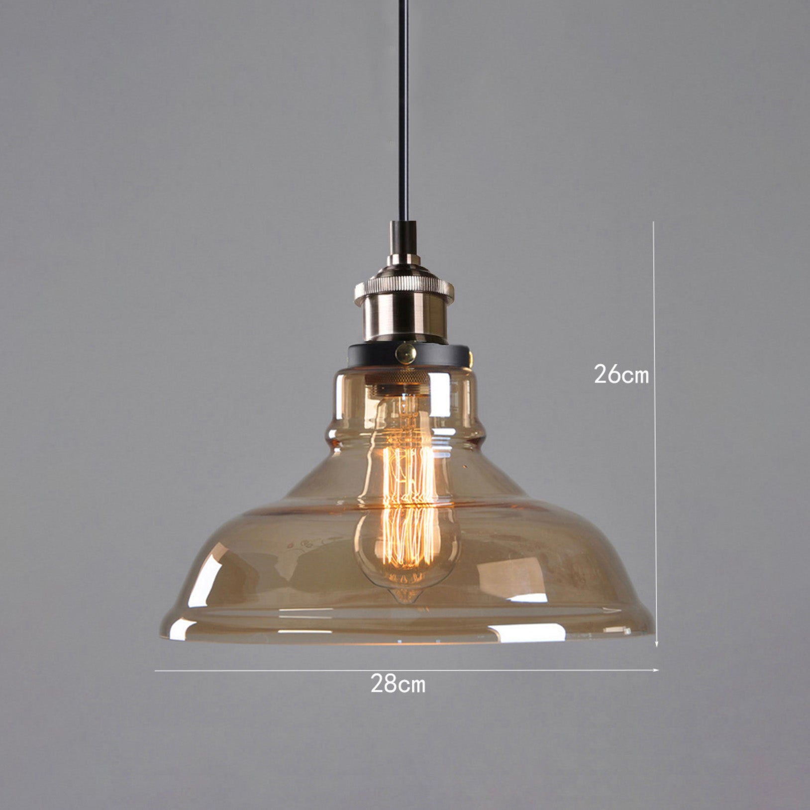 Suspension design en verre vintage retro Countryside - vue 7 sur 7