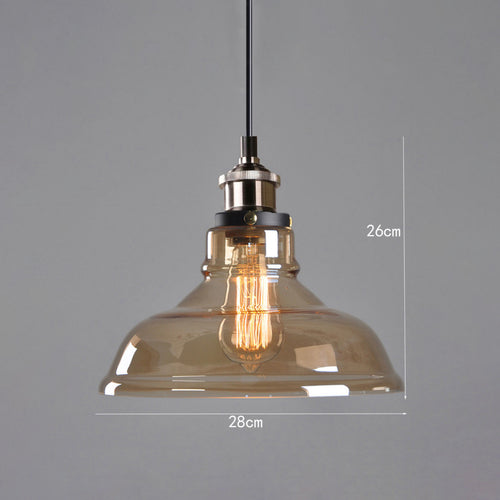 Suspension design en verre vintage retro Countryside
