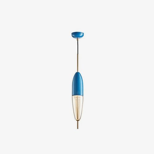 Suspension design LED à forme originale (bleue ou dorée)