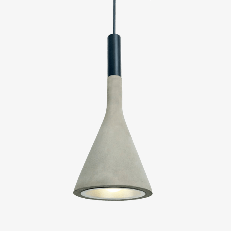 pendant light LED design with lampshade conical cement