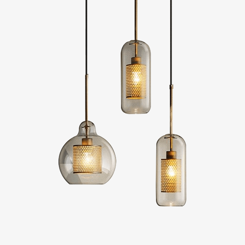 pendant light LED design with lampshade industrial and Loft glass ball