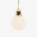 Suspension design LED avec boule en verre et métal doré