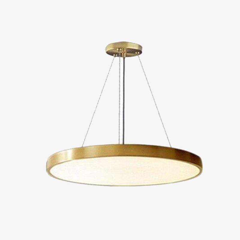 Lámpara de suspensión design LED con círculo dorado y acabados Creative