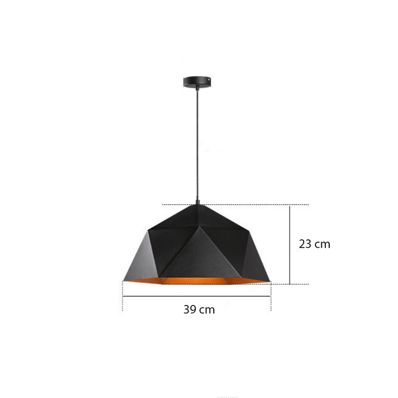 Suspension design LED cône géométrique Industrial