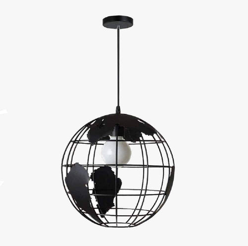 Suspension design LED en forme de globe industriel style Terra