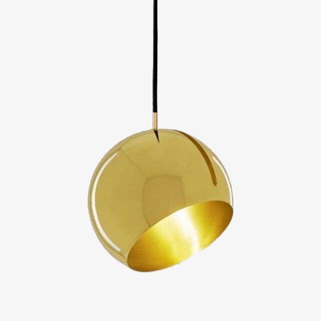 Suspension design LED en métal avec abat-jour arrondie - vue 2 sur 2