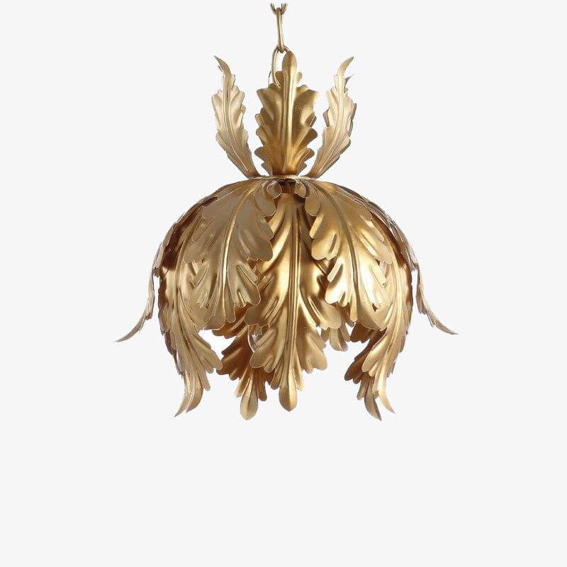 pendant light Metal LED design with golden leaves
