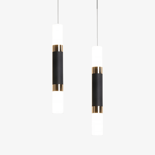 Suspension design LED en tube cylindrique métal Bar