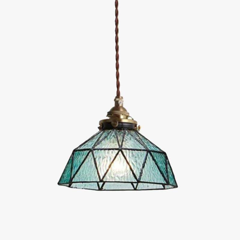 pendant light LED design in vintage style colored glass