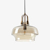 Suspension design LED en verre fumé arrondi style Hang