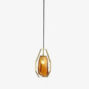 Suspension design LED en verre géométrique de couleurs Coffee