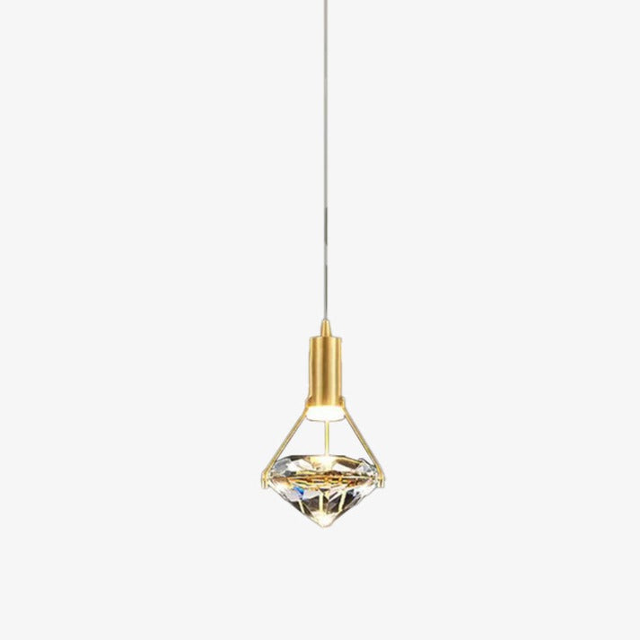 Suspension design LED luxury en forme de diamant Savia