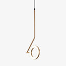 Suspension design LED ronde en métal fin Bony