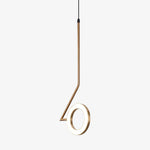 Suspension design LED ronde en métal fin Bony