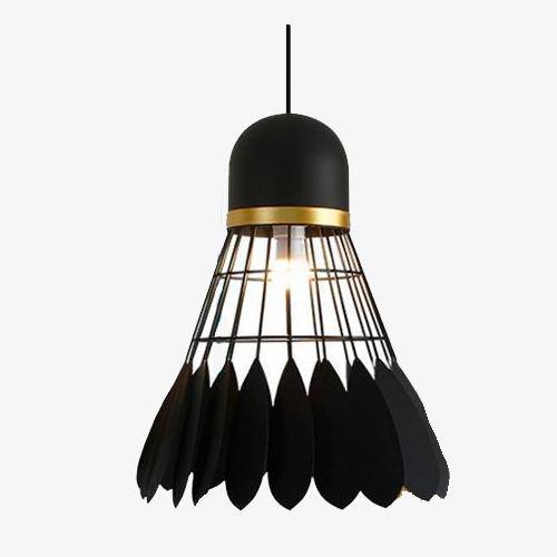 Suspension design moderne en forme de volant de badminton coloré