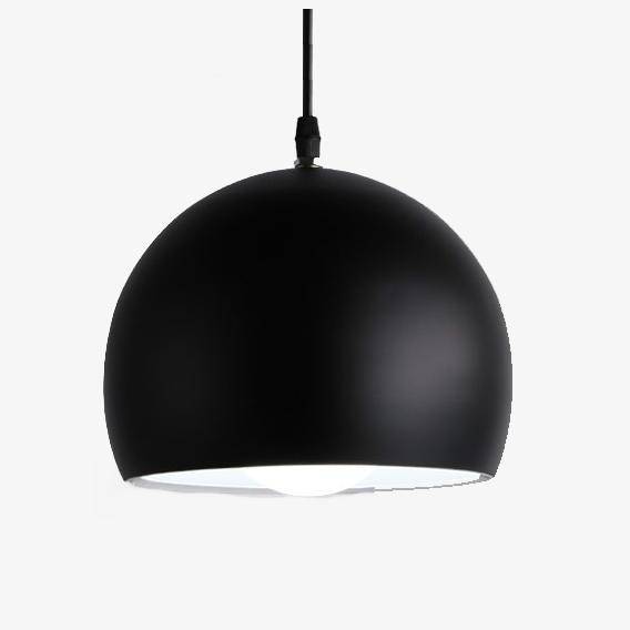 Suspension design nordique à LED boule ouverte noire