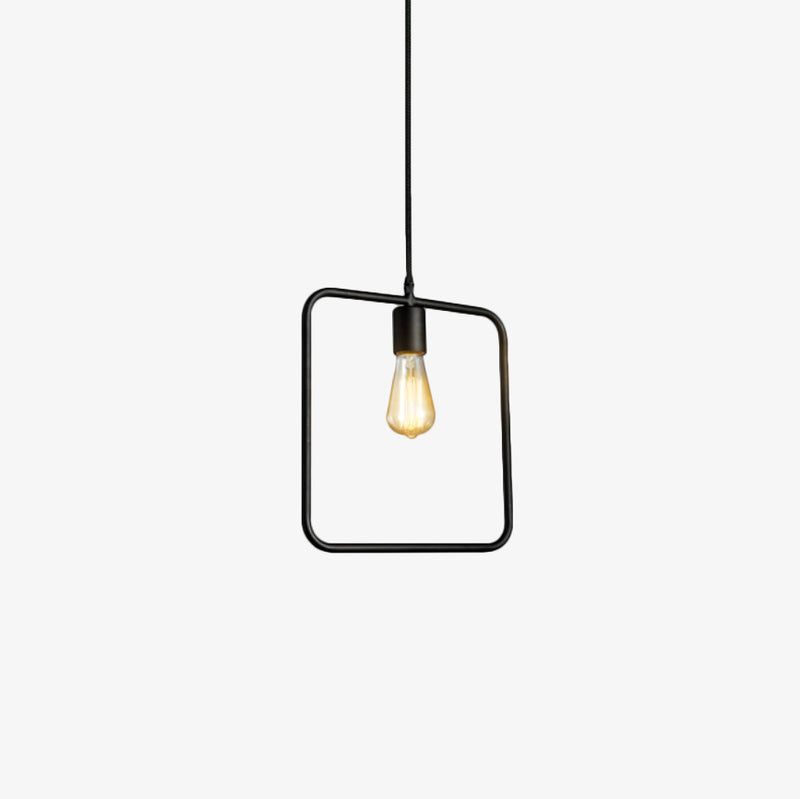 Pendant light in geometric shape square, round, triangle, star