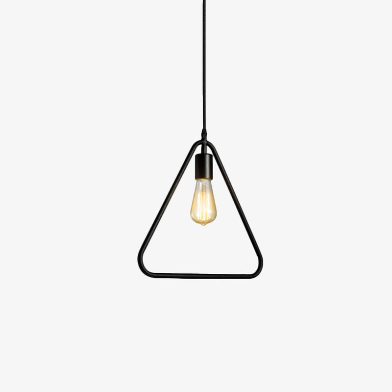 Pendant light in geometric shape square, round, triangle, star