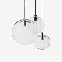 Suspension en verre chromé Nordic Globe