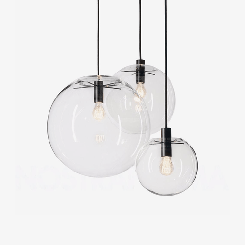 Suspension en verre chromé Nordic Globe