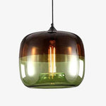 Suspension en verre coloré design à LED Apple