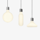 Suspension grise et verre de plusieurs formes Milk