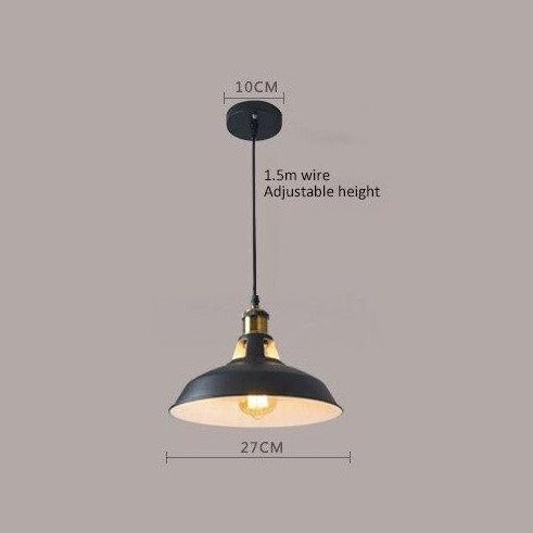 pendant light industrial with lampshade straight metal neck Inna