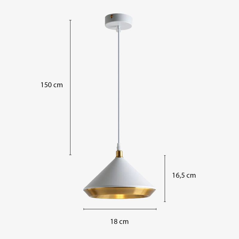 Suspension industrielle avec abat-jour droit tambour Graciella