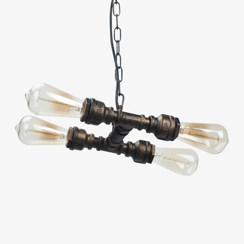 pendant light industrial metal LED with retro style bulbs