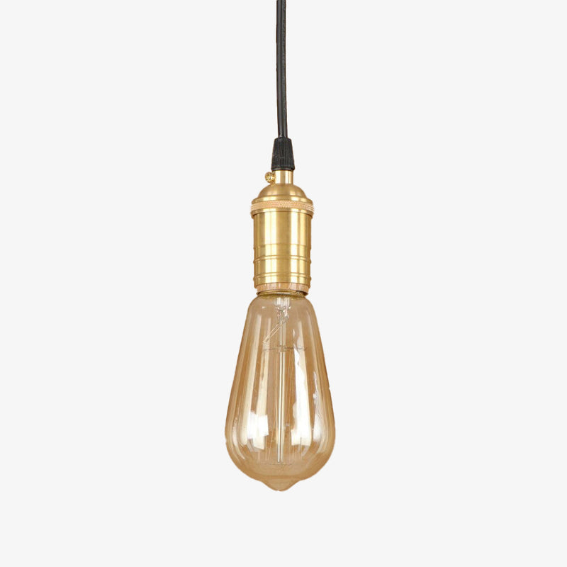 Lámpara de suspensión Rayene metal dorado LED industrial