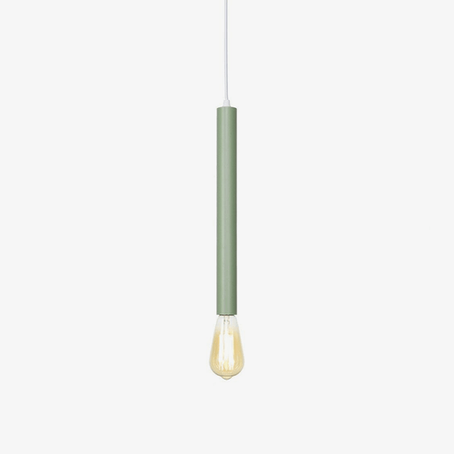 Suspension LED cylindre coloré avec lampe apparente