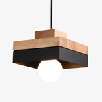 Suspension LED en bois (carré ou rond)