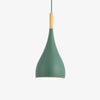 pendant light Colored metal LED and Nordic wooden stick
