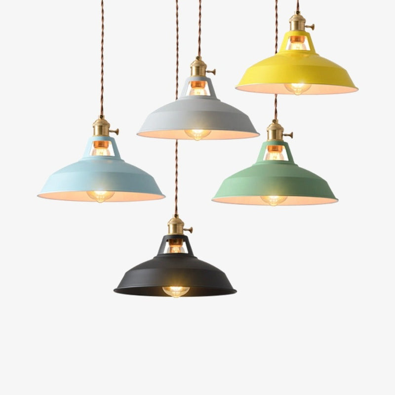 pendant light Loft colored metal LED