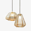 Suspension LED forme géométrique dorée Modern