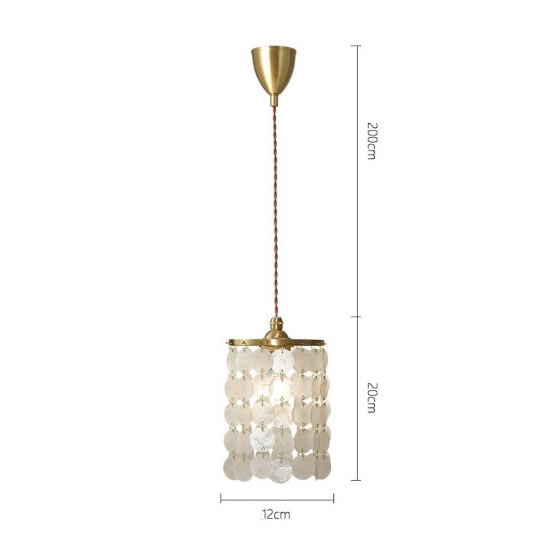 pendant light modern with mother-of-pearl tassels Mermadia