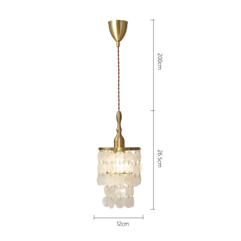 pendant light modern with mother-of-pearl tassels Mermadia