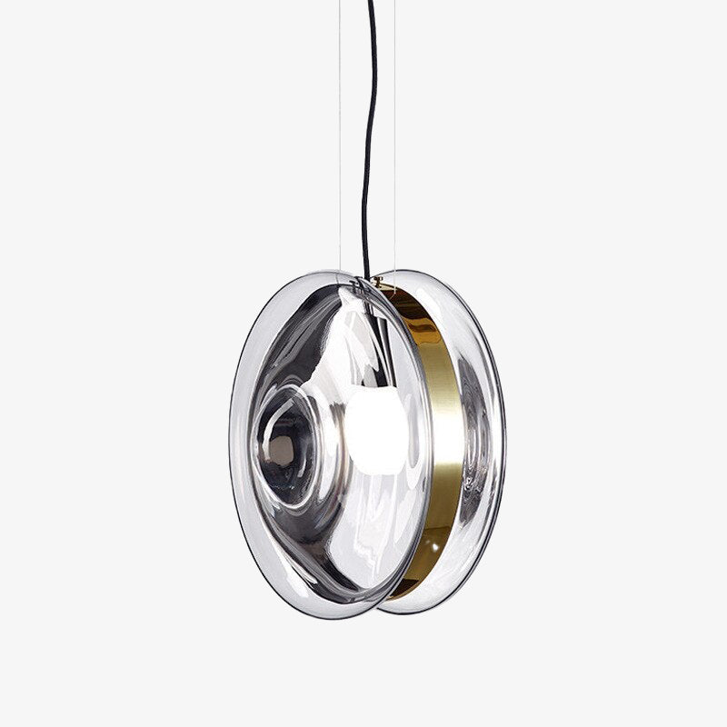 Lámpara de suspensión moderno cristal de color circular de lujo Jonah