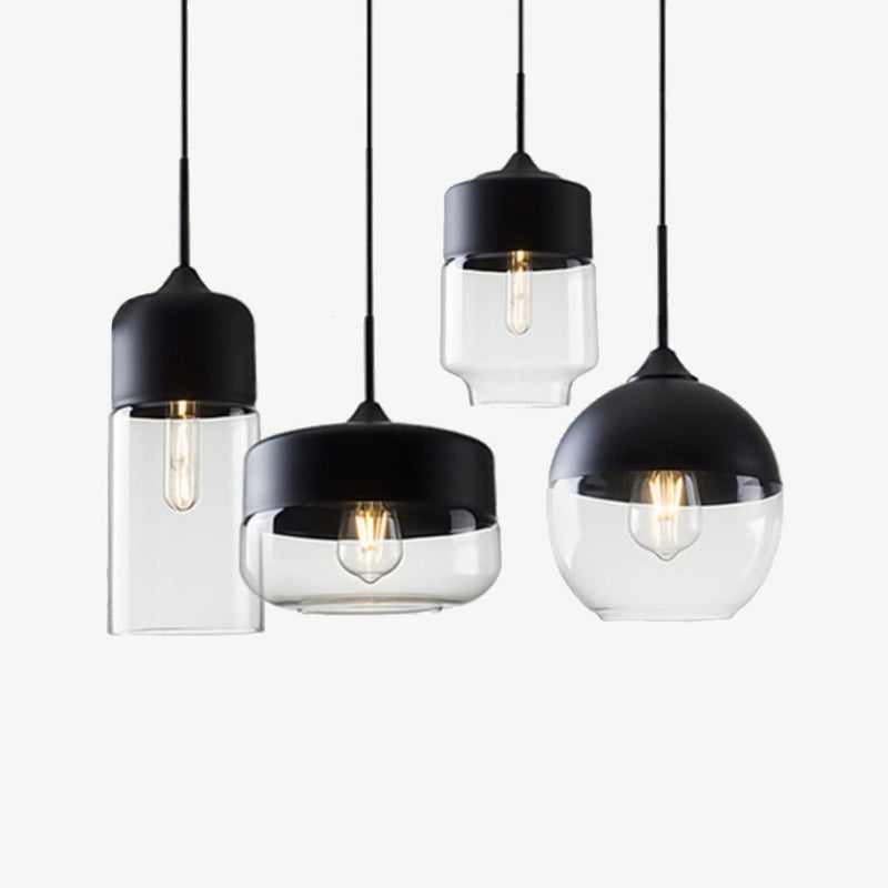 Modern design glass and metal pendant light Loft