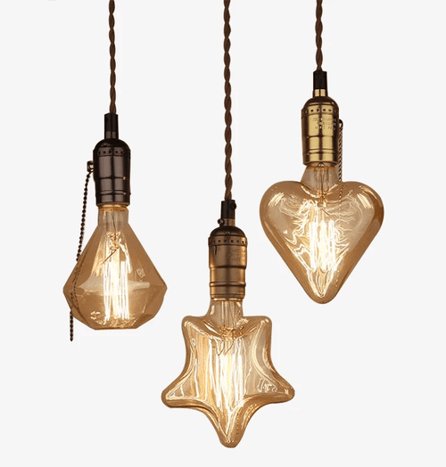 Suspension moderne doré en aluminum