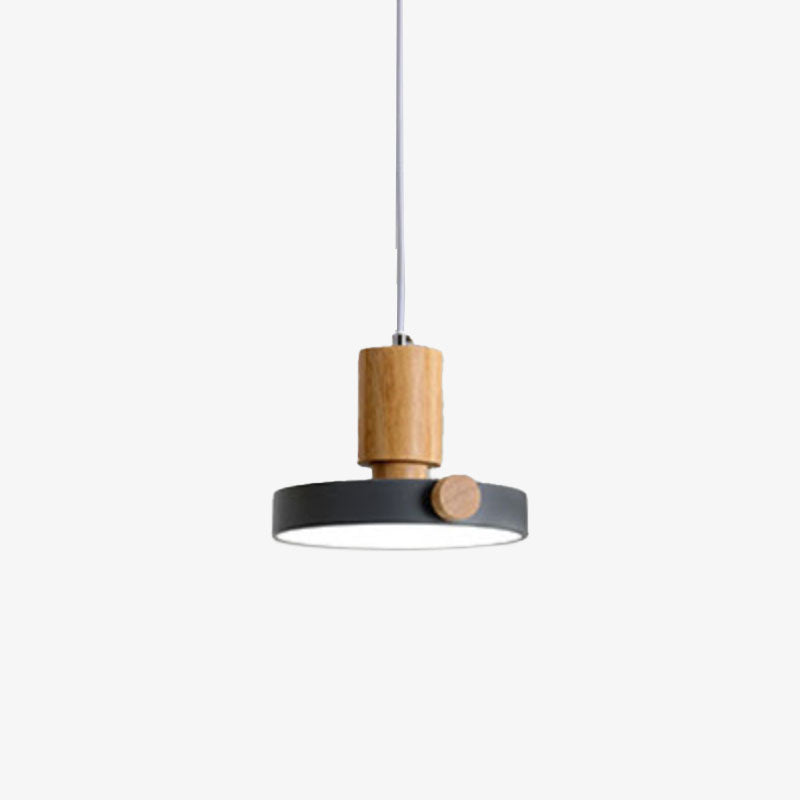 Lámpara de suspensión sombra moderna de madera y metal Izore