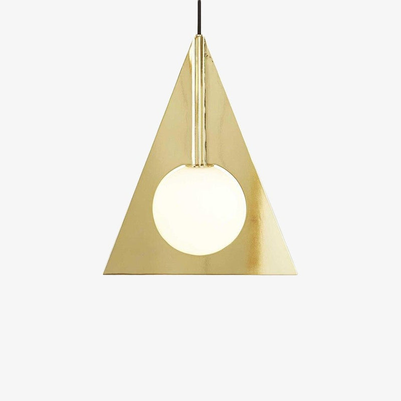 Lámpara de suspensión lujo geométrico moderno en metal dorado Ariana