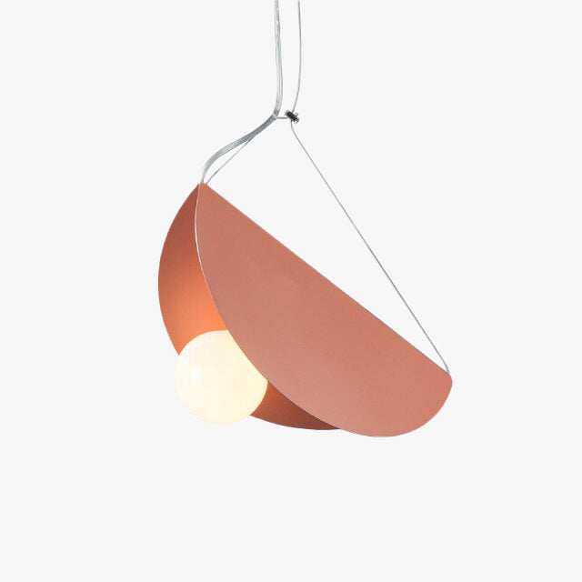 pendant light modern LED lampshade circular flat and folded Kaia
