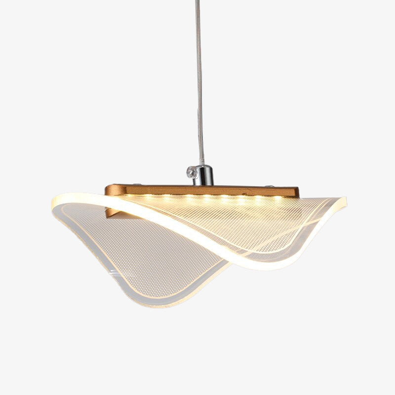 pendant light modern LED with lampshade white and rounded Astrid