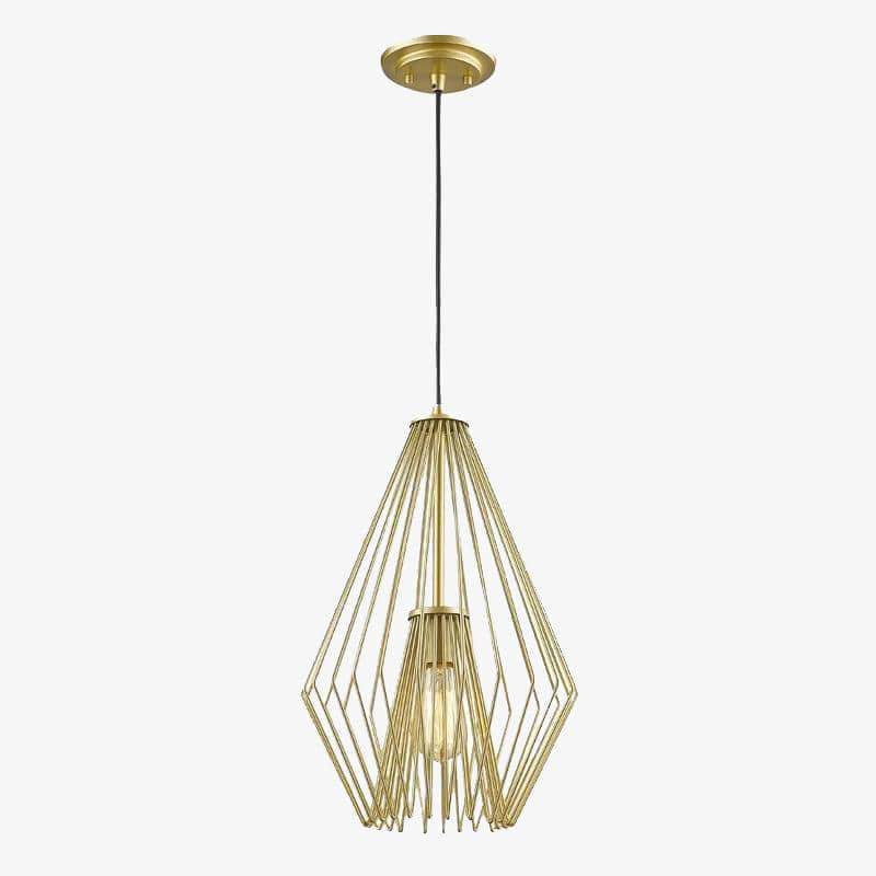 pendant light modern LED cage metal design gold