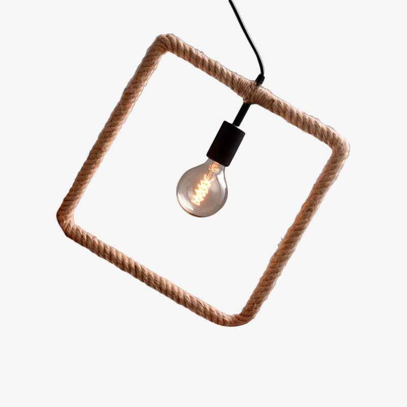 Lámpara de suspensión LED moderno en cuerda geométrica Hendese
