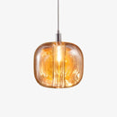 Suspension moderne LED forme de glaçon en cristal coloré Lua