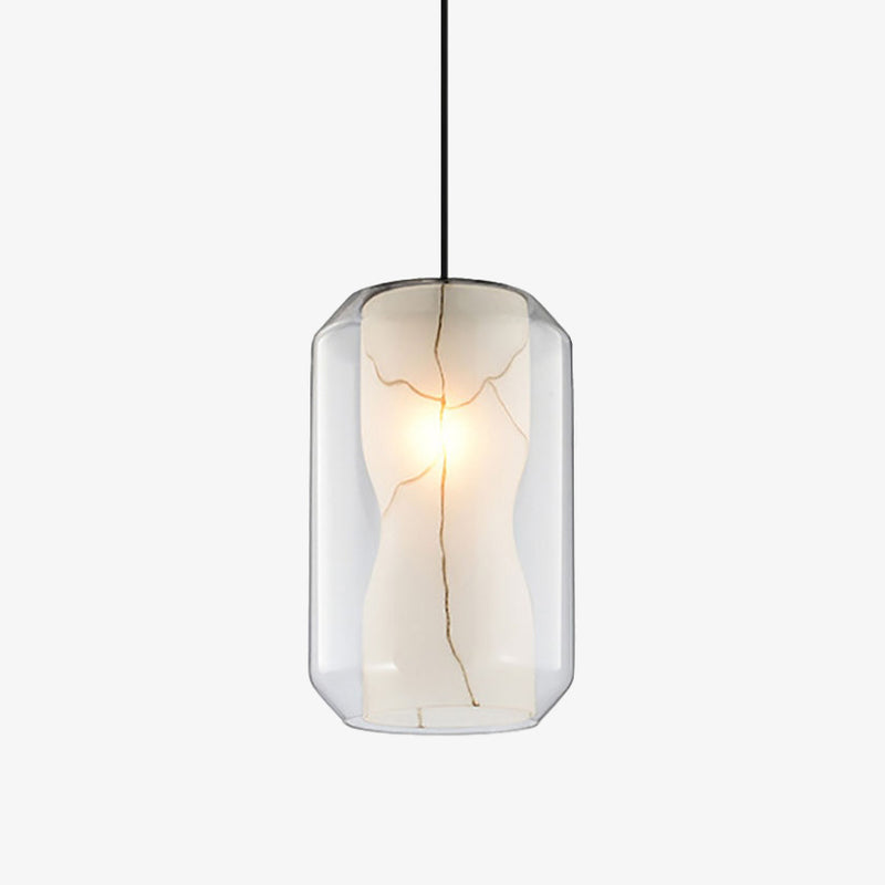 pendant light modern LED marble in glass prism Libe