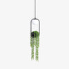 Suspension moderne LED ovale en métal noir Loom