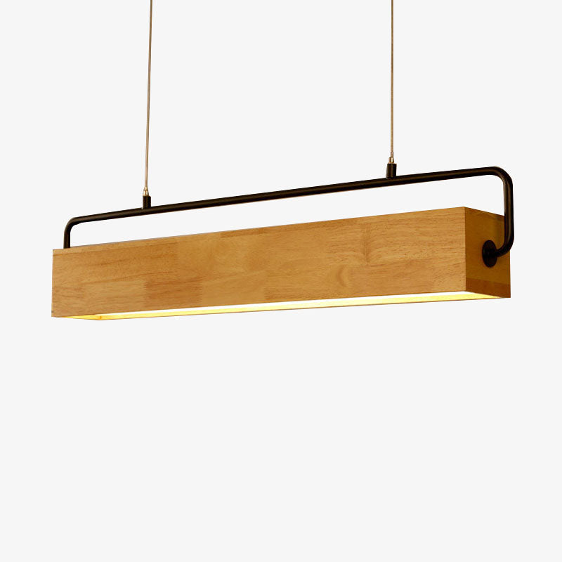 pendant light modern LED rectangular wooden Wakin